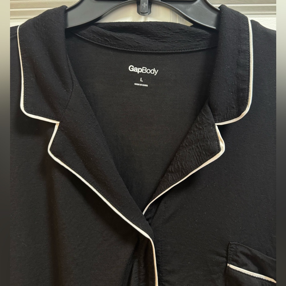 GAP Softest Modal PJ Pajama Shirt and Pants in Black - Picture 3 of 10